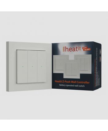 Heatit Z-Push Wall Controller weiß RAL 9003 Glossy heatit Z-Wave Steuerung