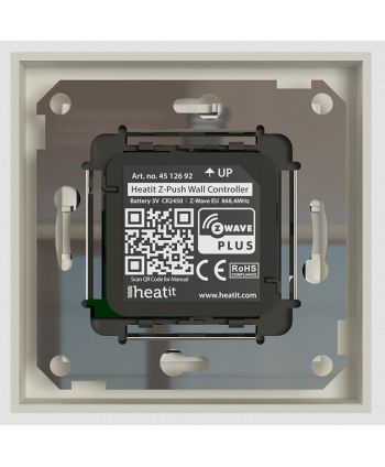 Heatit Z-Push Wall Controller weiß RAL 9010 glänzend heatit Z-Wave Steuerung