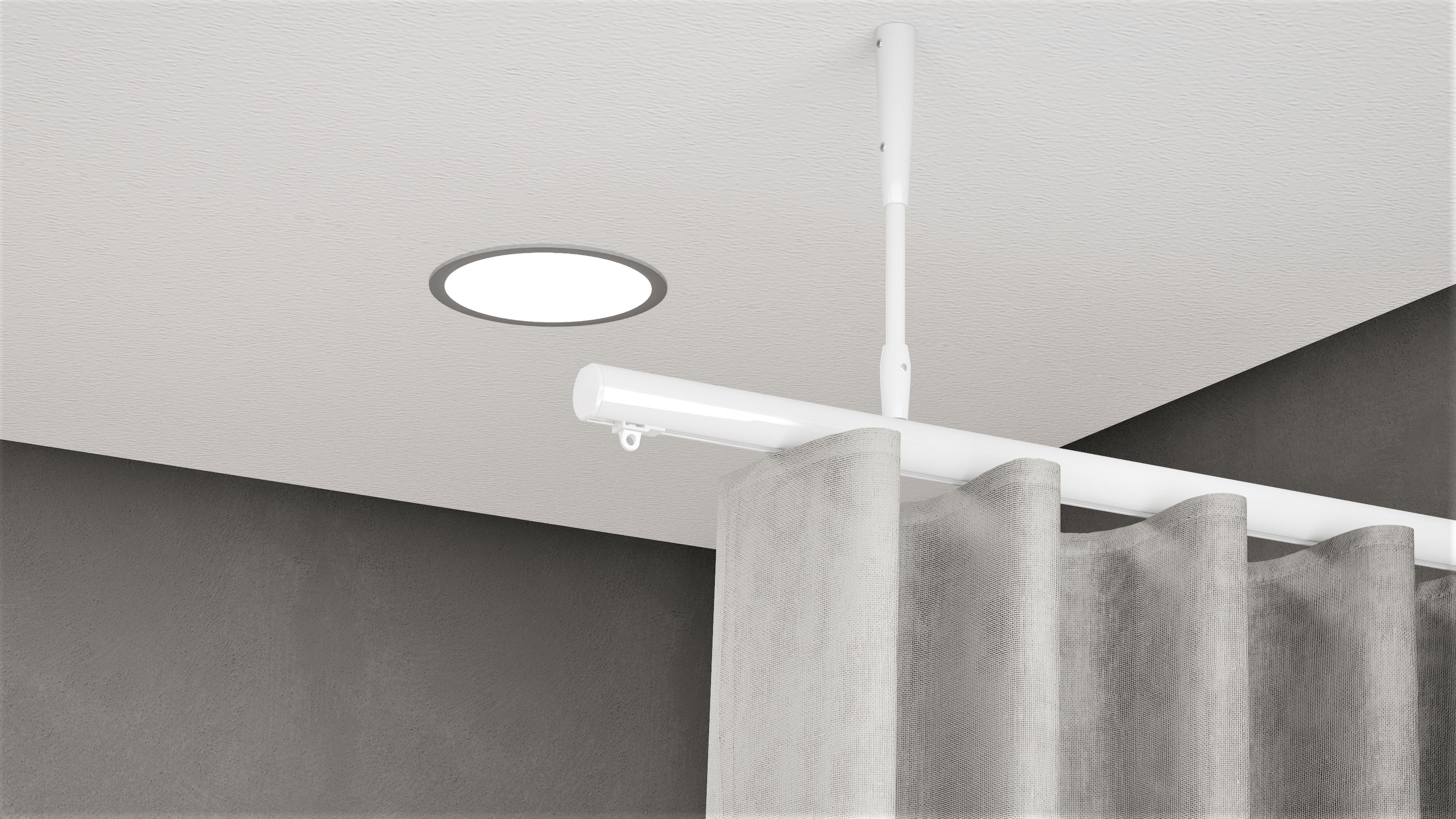 Raumtrennschiene / Duschgarnitur Modell 865 RT - ab 100cm