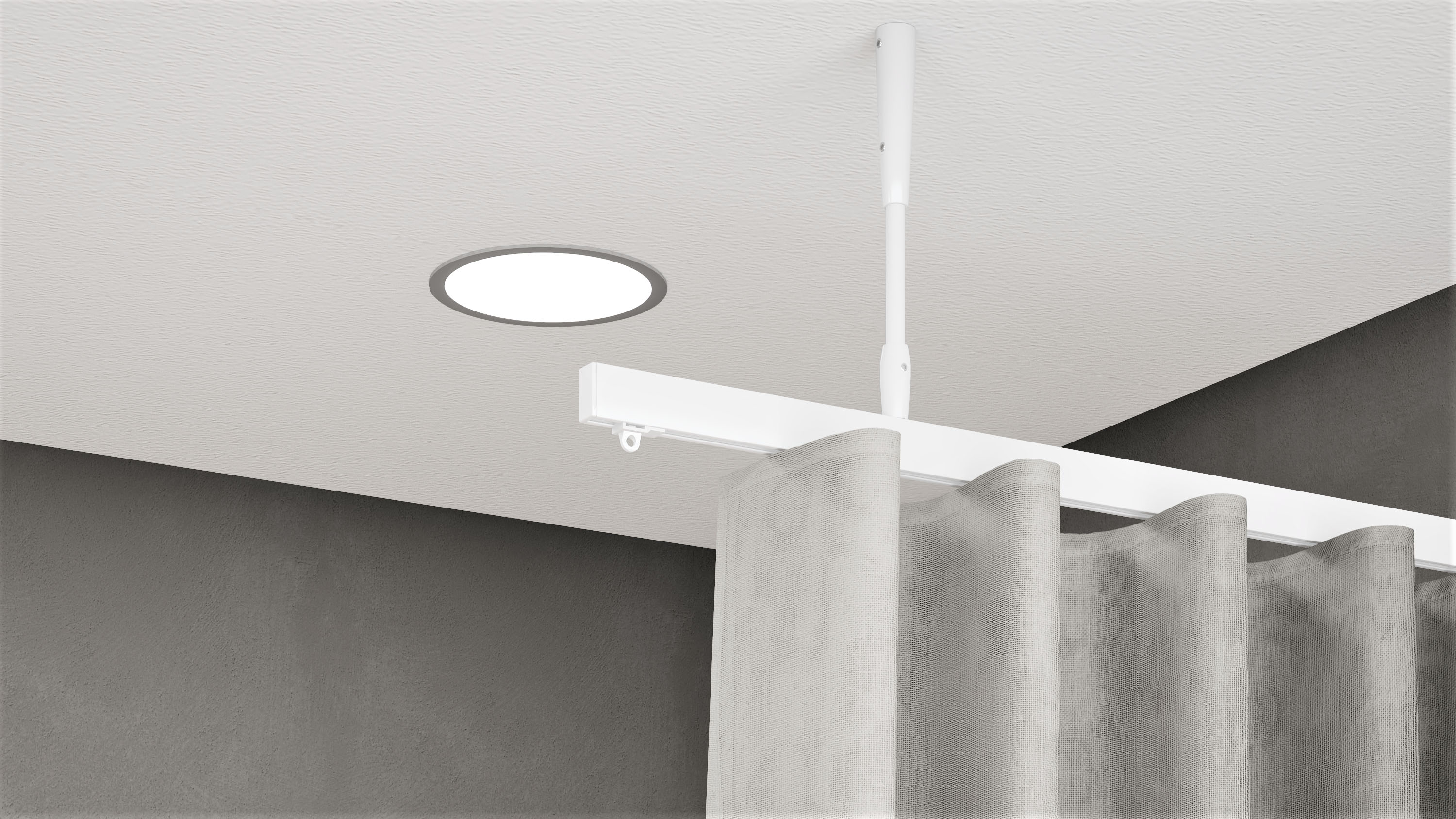 Raumtrennschiene / Duschgarnitur Modell 840 RT - ab 100cm