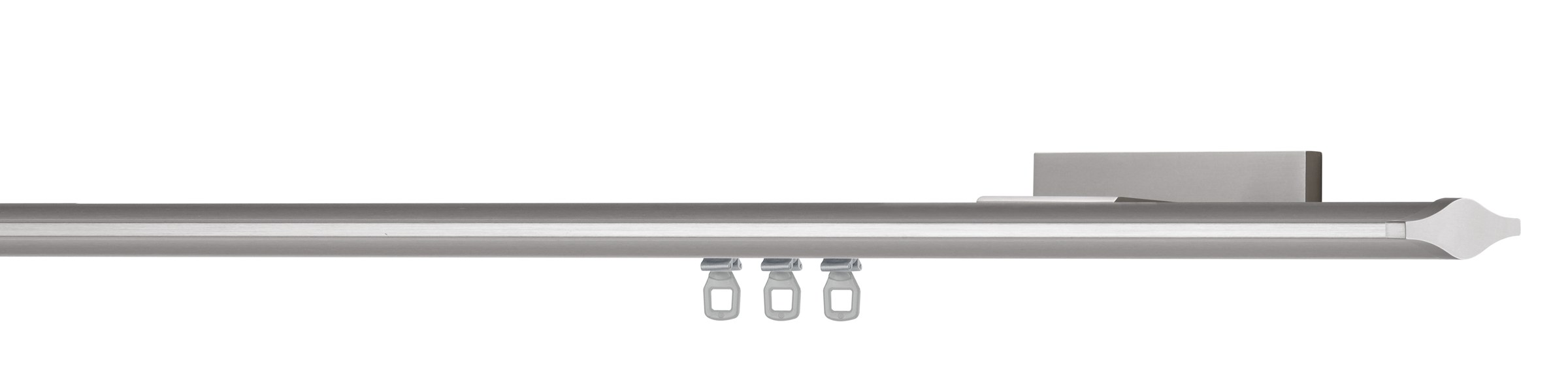 Büsche TECDOR Vorhangschiene COLAR in Nickel matt mit Wandträger