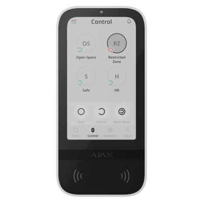 AJAX Superior KeyPad TouchScreen G3 Jeweller Bedienteil, Weiß