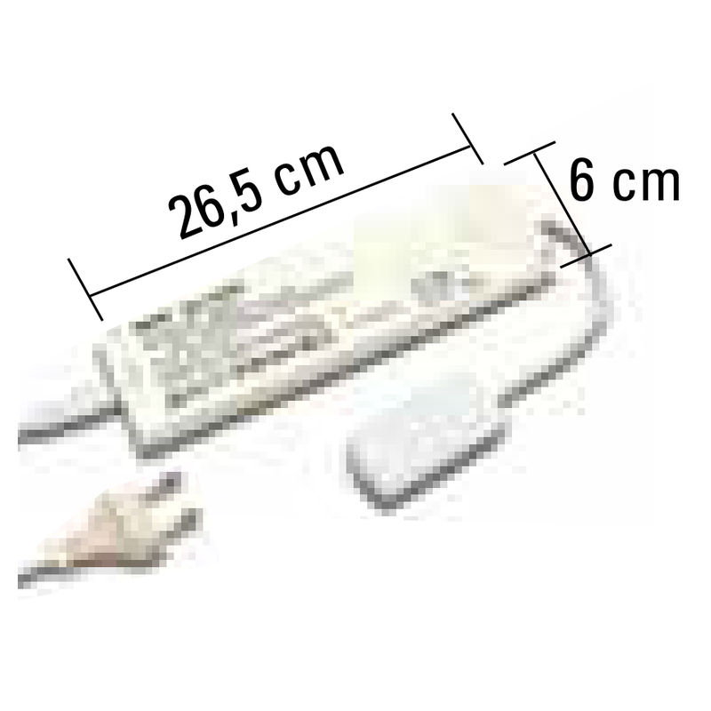 Alugard LED-Trafo 24 Volt mit 60 Watt, 26,5 cm lang, mit Eurostecker