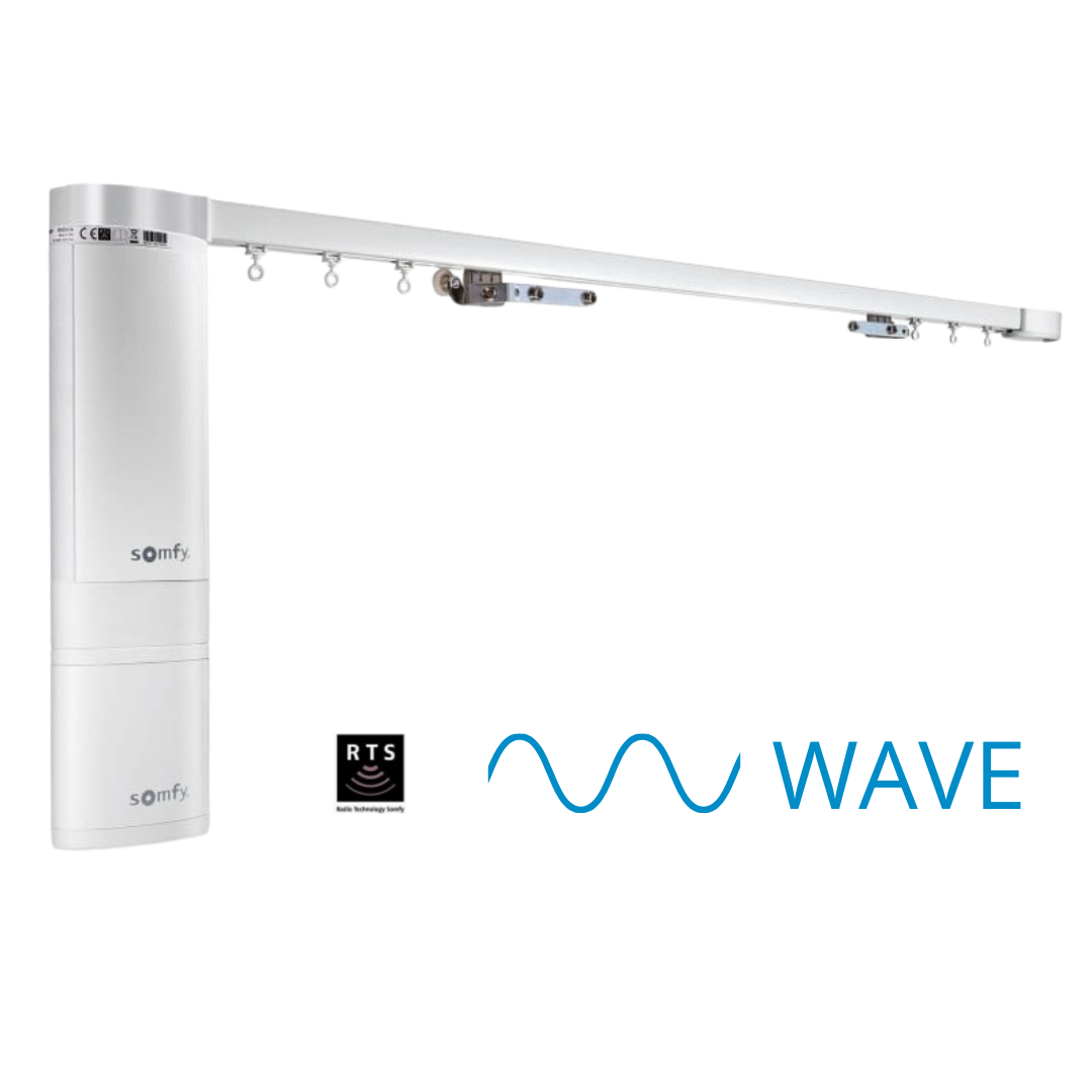 Somfy Irismo 45e Wirefree RTS - Batteriebetriebene Vorhangschiene Wave Somfy Irismo