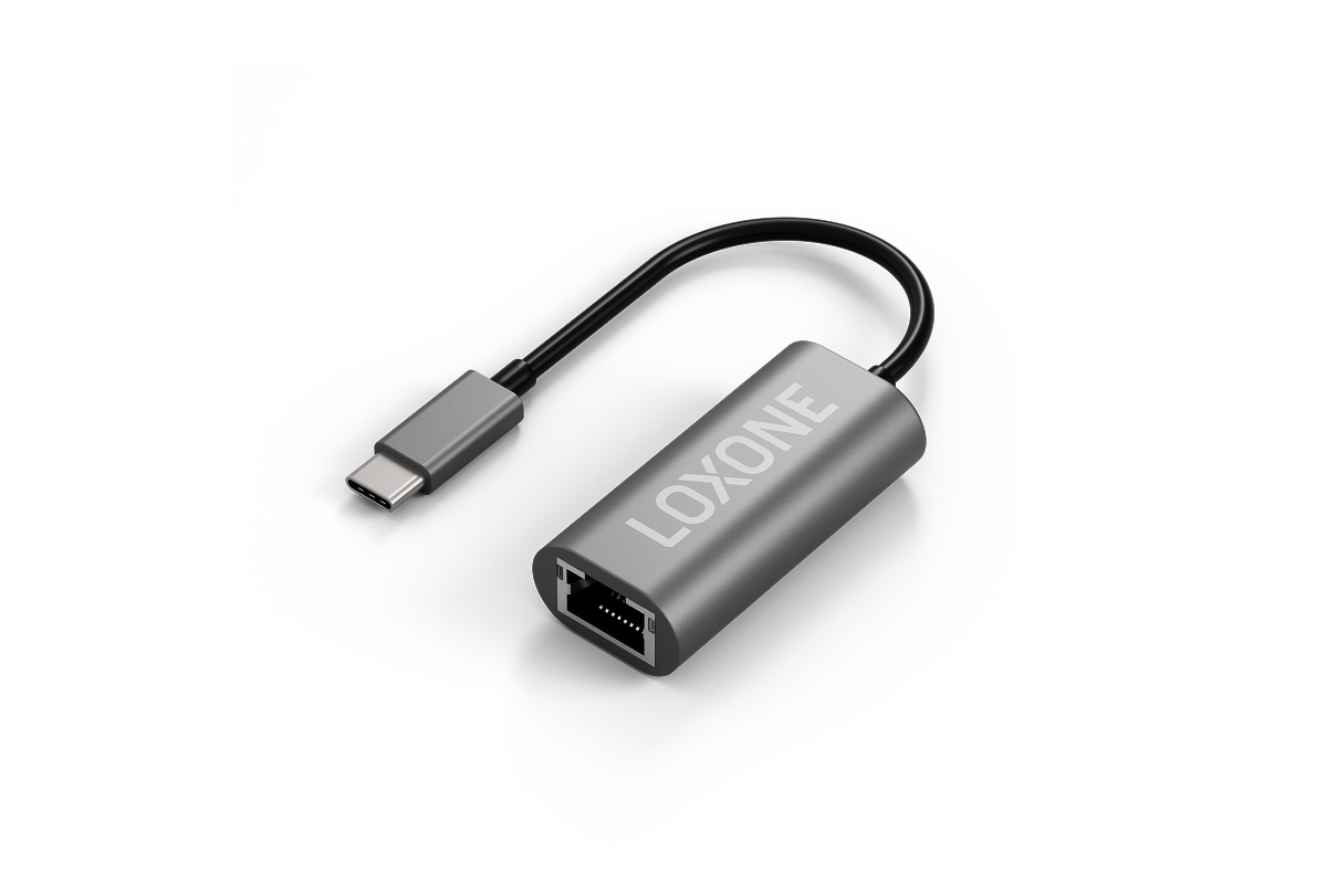 Loxone USB-C LAN Adapter, Produktansicht