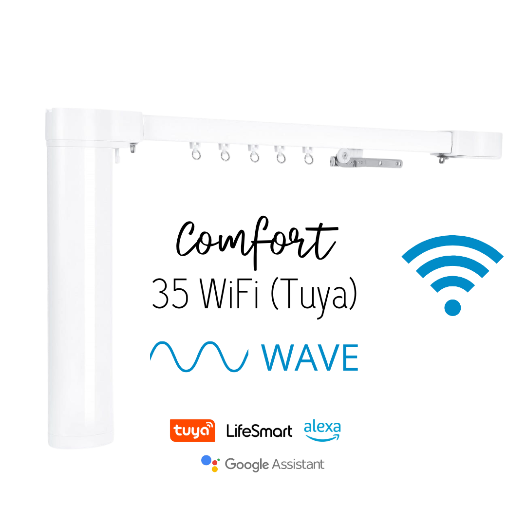 Mio Decor Comfort 35 WLAN Tuya Elektrische Vorhangschiene Wave Tuya elektrische Vorhangschiene