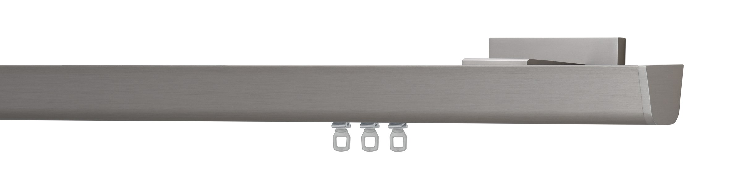 Büsche TECDOR Vorhangschiene PUR in Nickel matt mit Wandträger