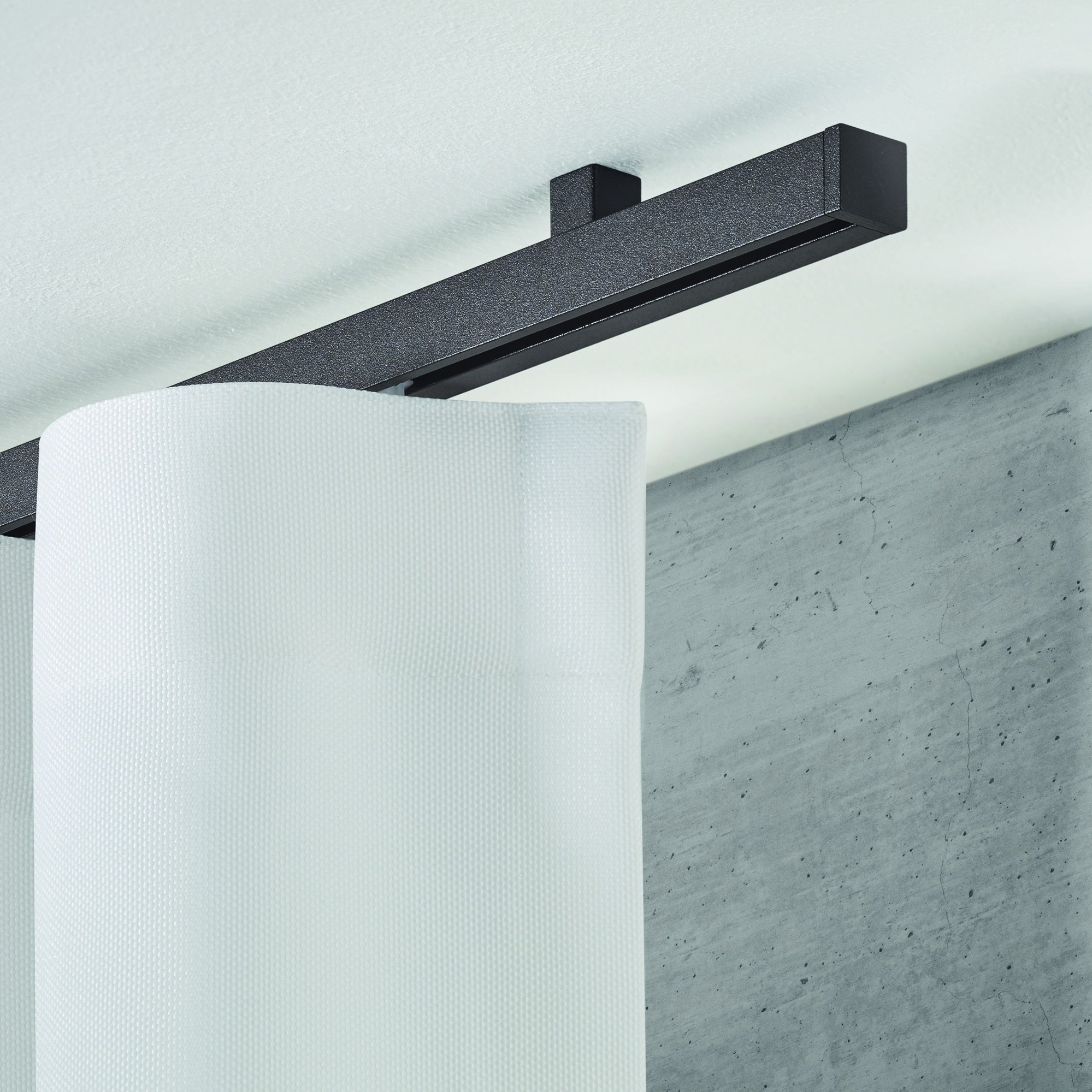 Büsche TECDOR Vorhangschiene 20 x 20 mm mit Vorhang