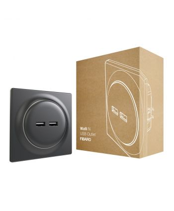 FIBARO Walli N USB Outlet FGWU-021-8 anthracite FIBARO Walli N USB Outlet FGWU-021-8 anthracite