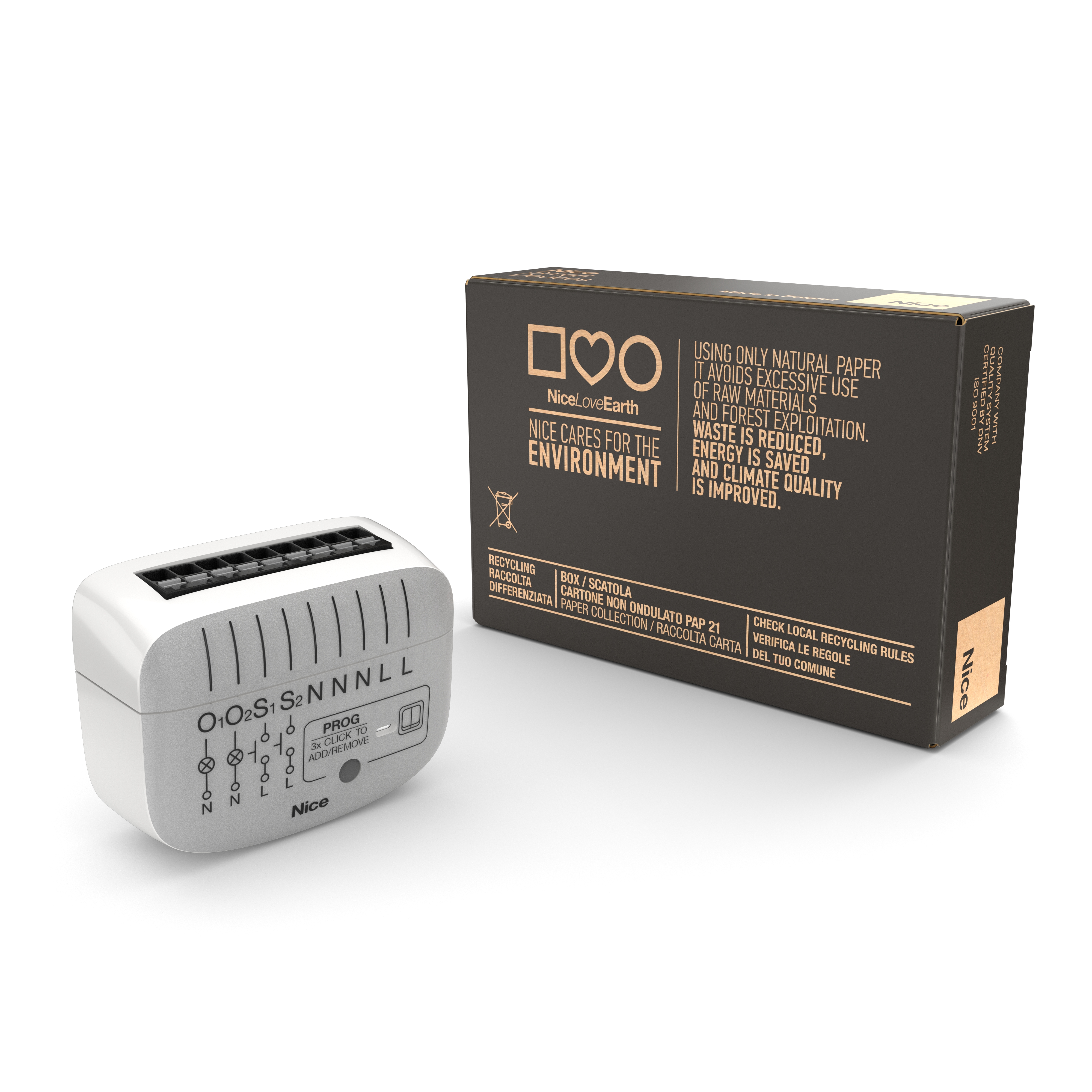 Nice On/Off-Control 2 Unterputz Schaltmodul mit Z-Wave 800