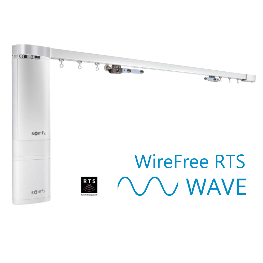 Somfy Irismo 45e WireFree RTS Wave elektrische Vorhangschiene