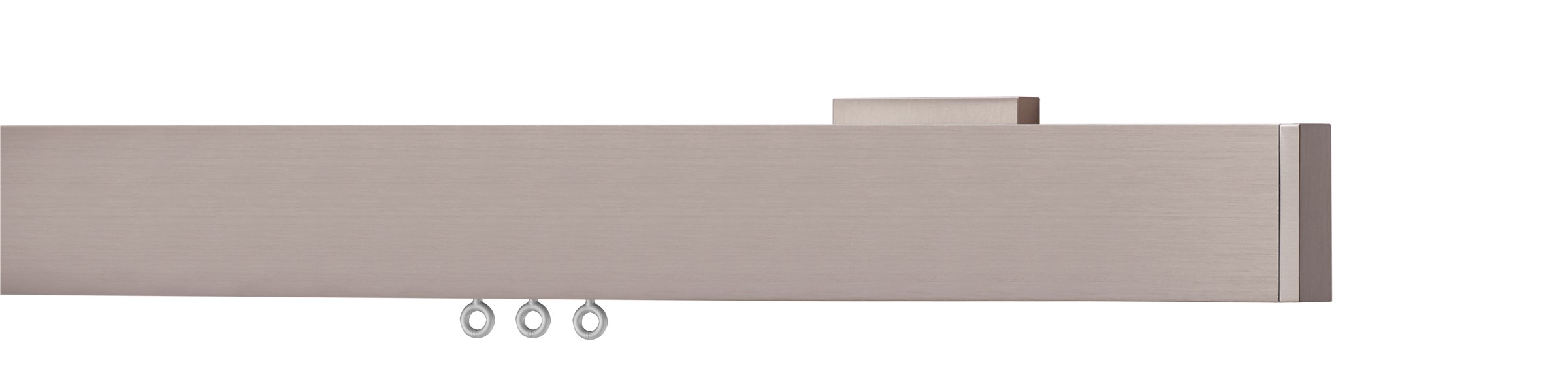 Büsche TECDOR Vorhangschiene LIP 40 in Nickel matt mit Wandträger