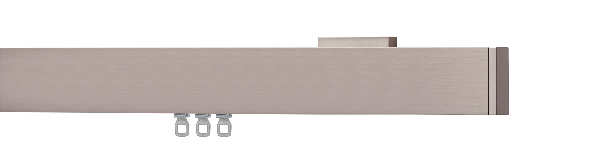 Büsche TECDOR Vorhangschiene 40 x 17 mm in Nickel matt mit Wandträger