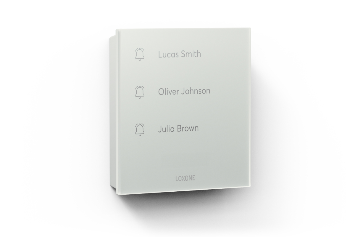 Loxone Touch Pure Flex Battery Air Samtweiß, Touchpunkte im Detail