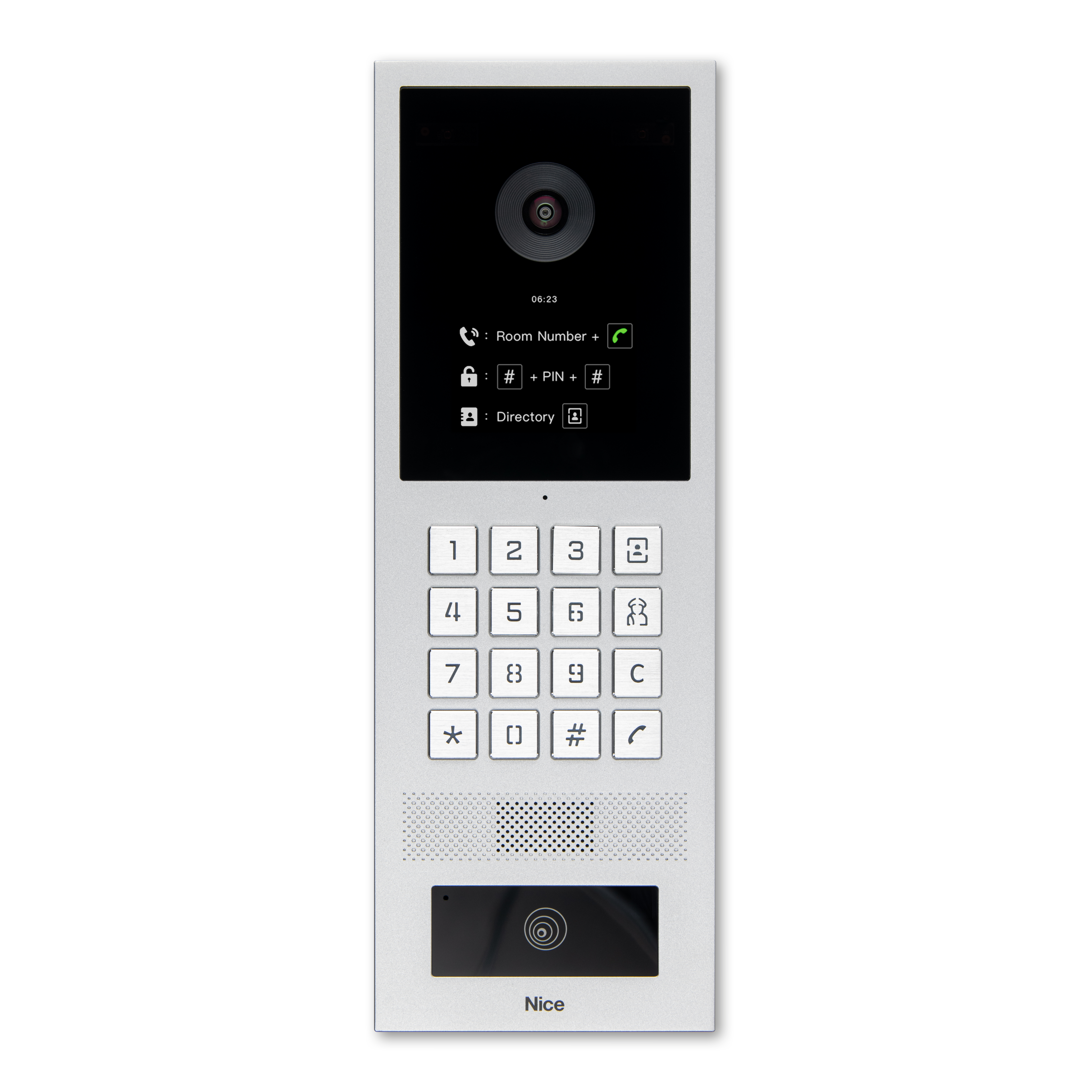 Nice MyBell IP Außenstation mit Tastatur und Display für Mehrfamilienhäuser