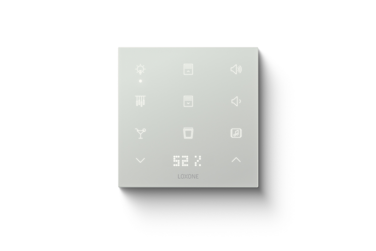 Loxone Touch Pure Flex IP44 Tree Samtweiß, Touchpunkte im Detail