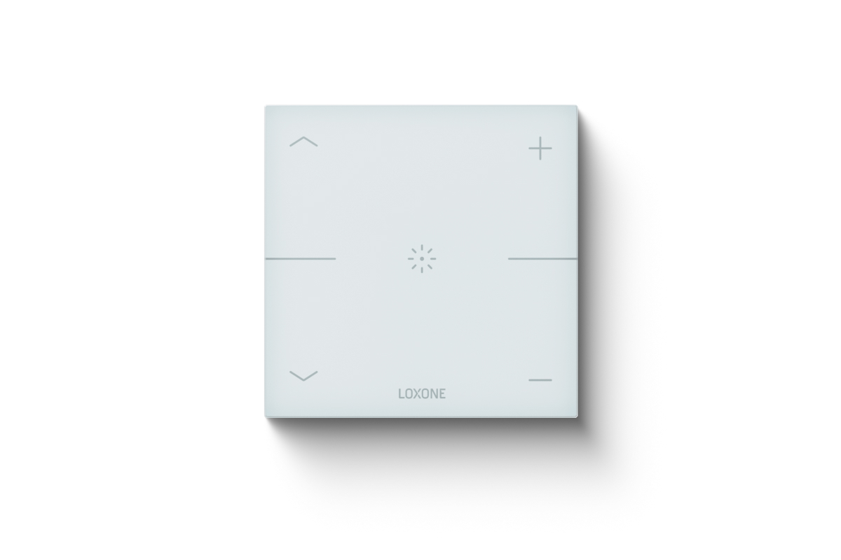 Loxone Touch Pure for Nano Signalweiß, Frontansicht