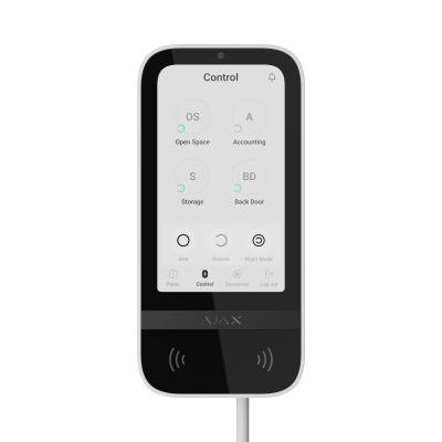 AJAX Superior KeyPad TouchScreen Fibra Bedienteil, Weiß
