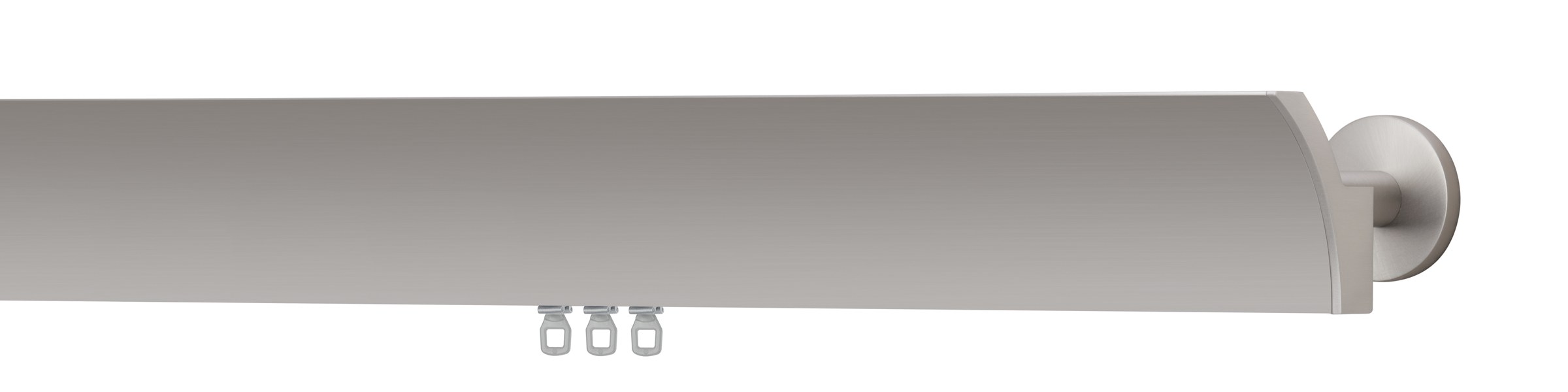 Büsche TECDOR Vorhangschiene C-Profil in Nickel matt mit Wandträger