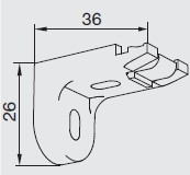 Wandträger für Alugard Vorhangschienen Modell 750