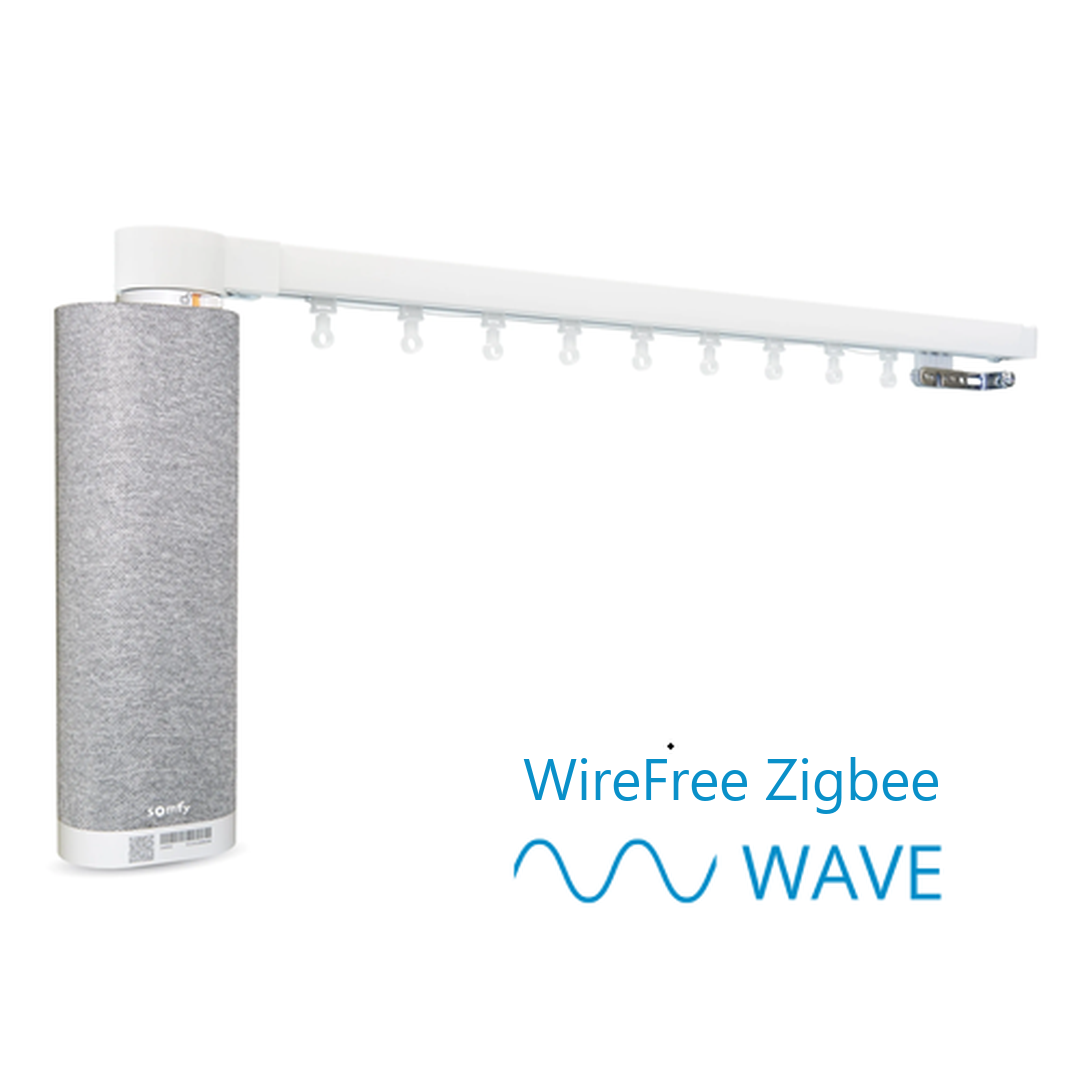 Somfy Glydea Ultra 50 WireFree Zigbee Wave elektrische Vorhangschiene