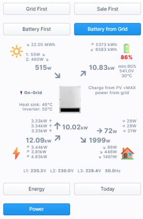 GoodWe PV Wechselrichter Quick App