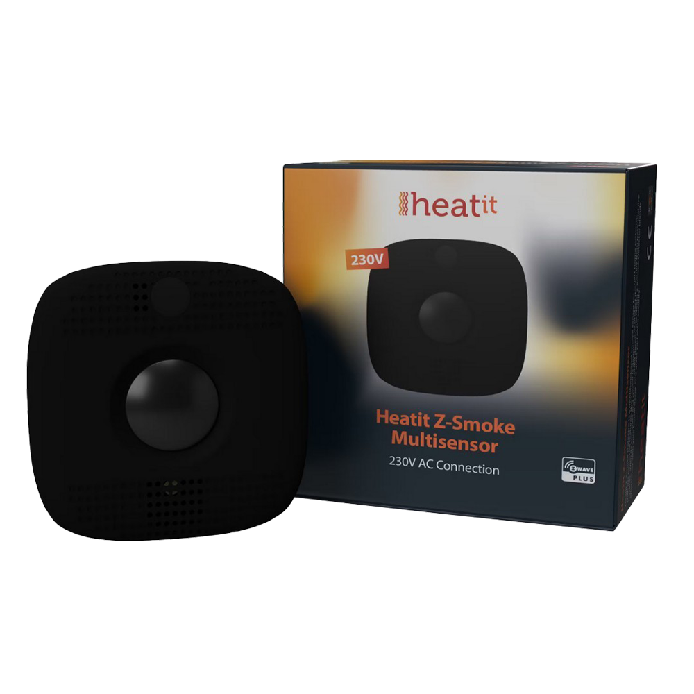 Heatit Z-Smoke Multisensor 230V schwarz